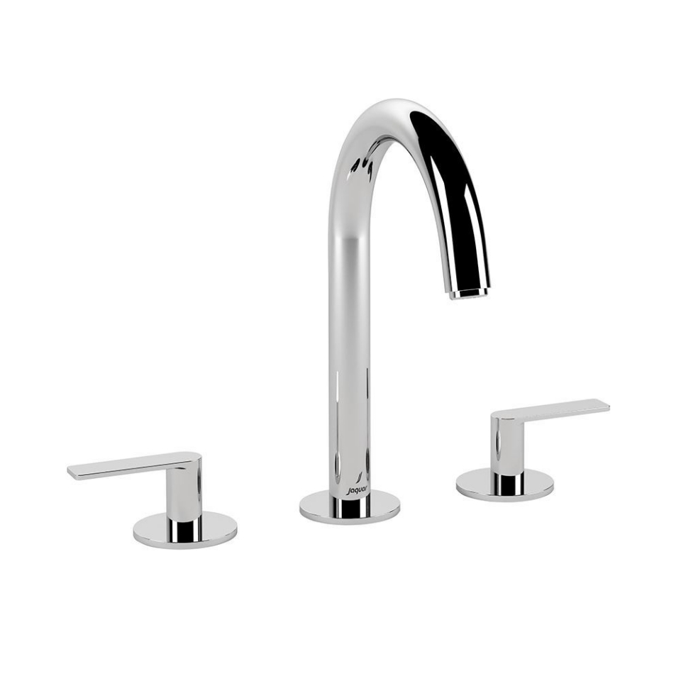 Picture of 3-hole basin mixer with pipe spout