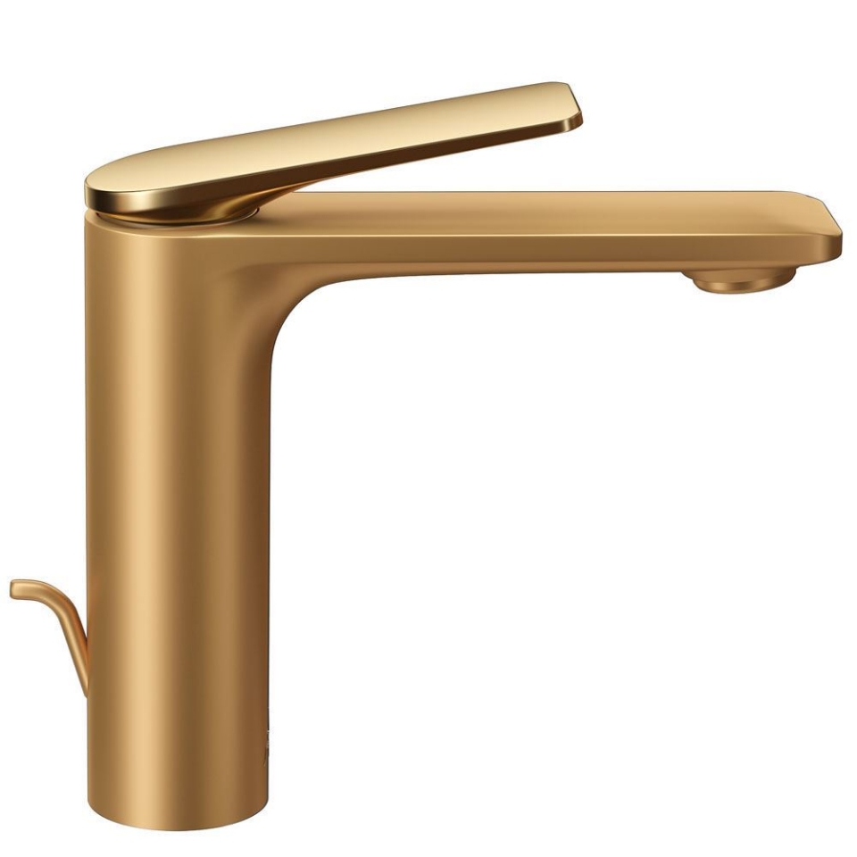 Picture of Single Lever Extended Basin Mixer with Popup Waste - Lever: Gold Bright PVD | Body: Gold Matt PVD