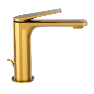Picture of Single Lever Extended Basin Mixer with Popup Waste - Gold Bright PVD
