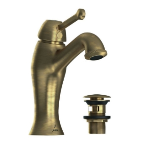 Picture of Single lever basin mixer with click clack waste - Antique Bronze