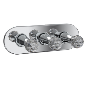 Picture of 2-Way Diverter with Hot & Cold In-wall Stop Valves - Chrome